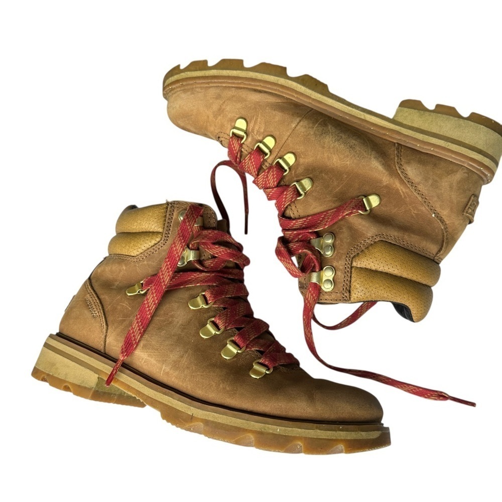 Sorel Tan Leather Sahara lennox hiker Boots size 8.5